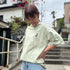 パイド ルーズシルエット半袖TEE